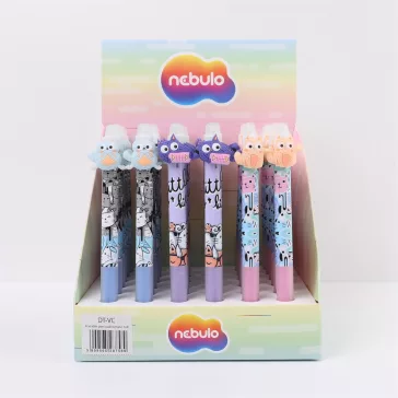   Zseléstoll radírozható, Vicces Cicák, 36 db/display Nebulo