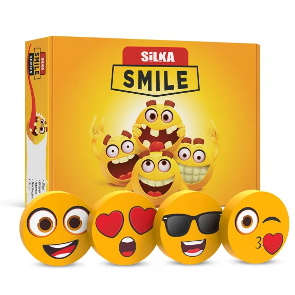 Radír, smile-kicsi, 36 db/display, Silka Radír, smile-kicsi, 36 db/display, Silka