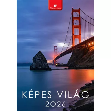   Falinaptár képes 230 x 330 mm, fehér lapokkal Képes Világ Dayliner 2027.