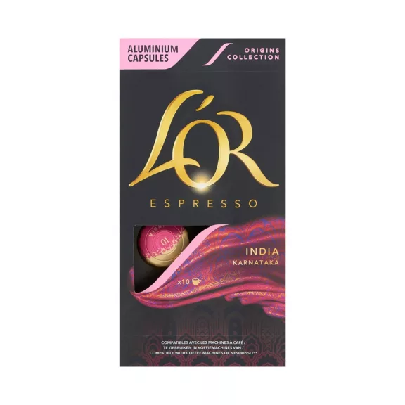 Kávékapszula, Nespresso kompatibilis LOR India 10 db kapszula Kávékapszula, Nespresso kompatibilis LOR India 10 db kapszula