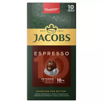   Kávékapszula, Nespresso kompatibilis Jacobs Espresso 10 Intenso 10db kapszula
