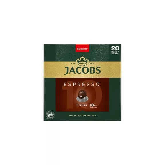 Kávékapszula, Nespresso kompatibilis Jacobs Espresso 10 Intenso 10db kapszula Kávékapszula, Nespresso kompatibilis Jacobs Espresso 10 Intenso 10db kapszula