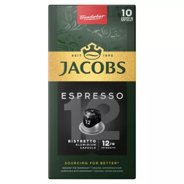   Kávékapszula, Nespresso kompatibilis Jacobs Espresso 12 Ristretto 10db kapszula