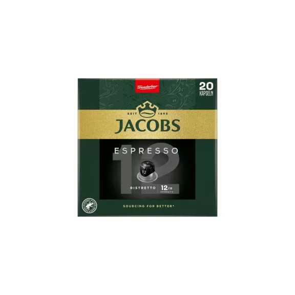 Kávékapszula, Nespresso kompatibilis Jacobs Espresso 12 Ristretto 10db kapszula Kávékapszula, Nespresso kompatibilis Jacobs Espresso 12 Ristretto 10db kapszula