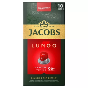   Kávékapszula, Nespresso kompatibilis Jacobs Lungo 6 Classico 10db kapszula