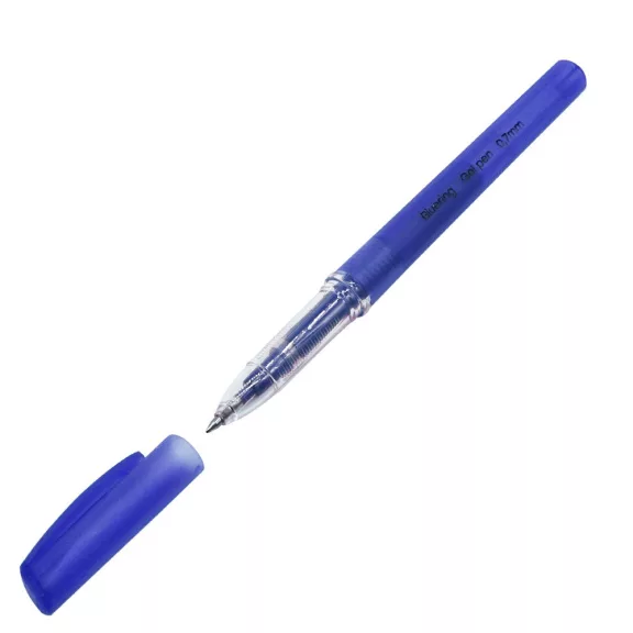 Zseléstoll kupakos gumis fogó, Bluering® Nova írásszín kék Zseléstoll kupakos gumis fogó, Bluering® Nova írásszín kék