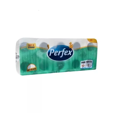   Toalettpapír 2 rétegű kistekercses 100% cellulóz 108 lap/tekercs 10 tekercs/csomag Boni Perfex