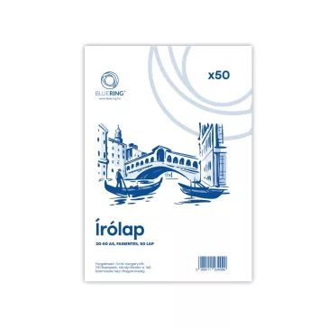 Írólap A5, 20-50 famentes borítékos 50lap Bluering®