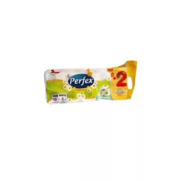   Toalettpapír 3 rétegű kistekercses 150 lap/tekercs 8+2 tekercs/csomag Boni Perfex DeLuxe kamillás