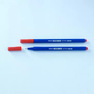   Rostirón, tűfilc 0,4mm, háromszög test Nebulo 722-B, piros