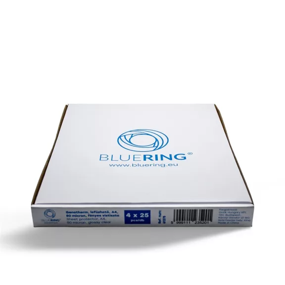 Genotherm lefűzhető, A4, 50 micron fényes víztiszta Bluering® 25 db/csomag, 4 csomag/karton kínáló Genotherm lefűzhető, A4, 50 micron fényes víztiszta Bluering® 25 db/csomag, 4 csomag/karton kínáló