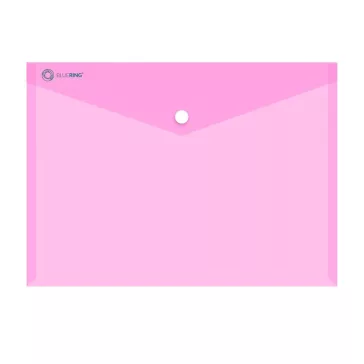   Irattartó tasak A4, PP patentos Bluering® transzparens pink