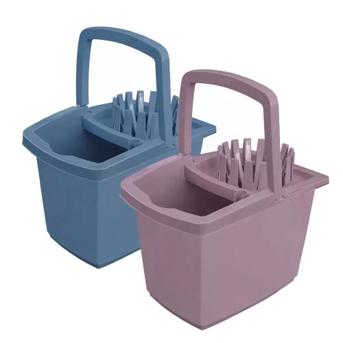 Vödör 15 liter szögletes kicsavaró kosárral York_070040