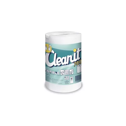 Háztartási papírtörlő kéztörlő 2 rétegű 476 lap/tekercs 6 tekercs/karton Cleanit 700 Lucart_821724