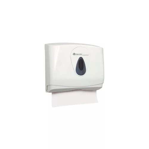 Adagoló hajtogatott kéztörlőhöz műanyag fehér Identity Merida