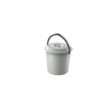 Szemetes kuka fedeles műanyag 10 literes szürke UP618-002