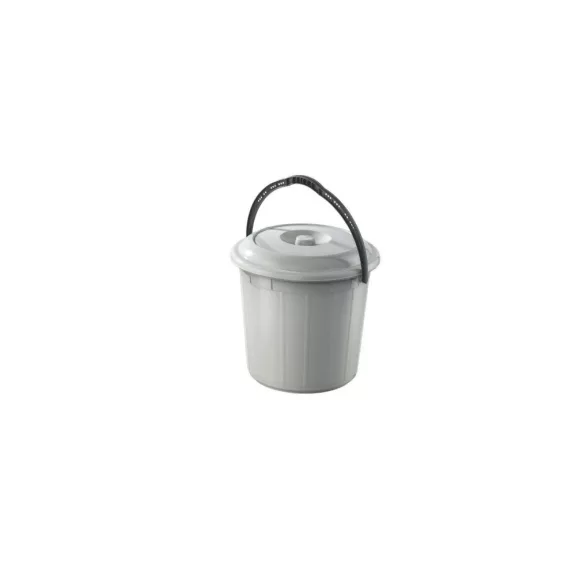 Szemetes kuka fedeles műanyag 10 literes szürke UP618-002 Szemetes kuka fedeles műanyag 10 literes szürke UP618-002