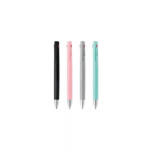 Golyóstoll 0,7 mm, háromszínű, Zebra  bLen 3C, szürke test  írásszín kék