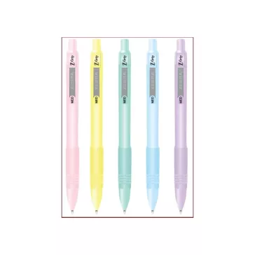   Golyóstoll 1 mm, rózsaszín tolltest, Zebra Z-Grip Pastel, írásszín kék