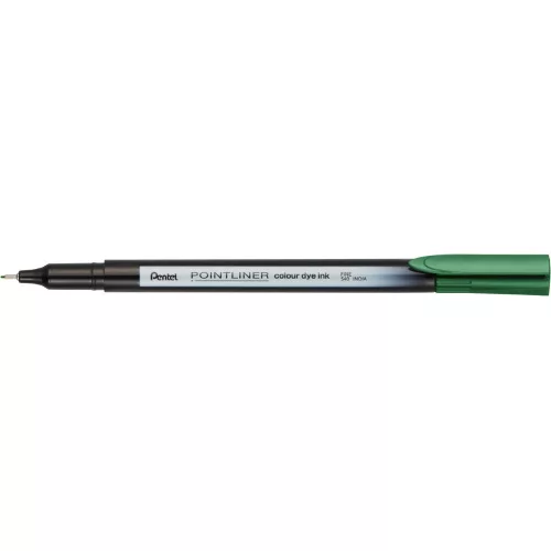 Rostirón, tűfilc 0,4mm, Pentel Pointliner fenyőzöld
