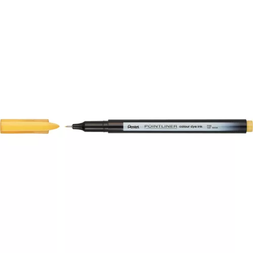Rostirón, tűfilc 0,4mm, Pentel Pointliner okkersárga