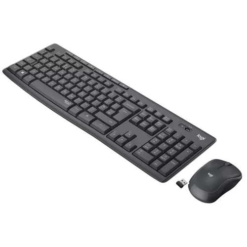 Billentyűzet+egér vezeték nélküli Silent HUN fehér Logitech MK295