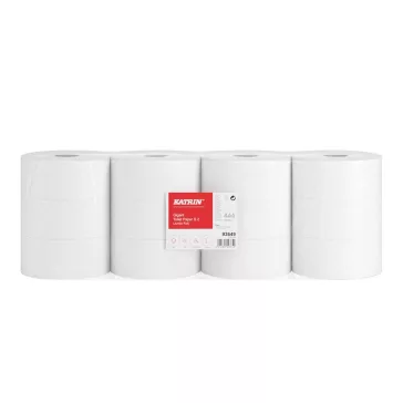   Toalettpapír 2 rétegű közületi átmérő: 16 cm 870 lap/100 méter/tekercs 12 csomag/karton Jumbo Katrin_93649 fehér