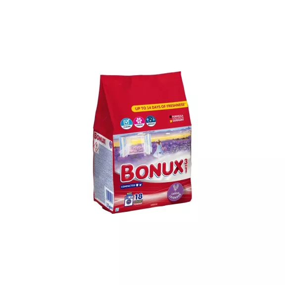 Mosópor 1,17 kg (18 mosás) színes ruhákhoz Bonux Lavender Mosópor 1,17 kg (18 mosás) színes ruhákhoz Bonux Lavender