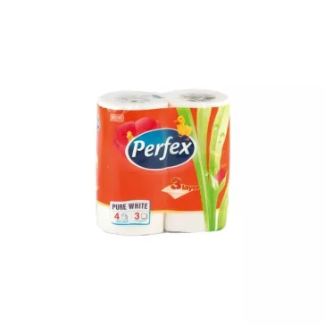   Toalettpapír 3 rétegű kistekercses 84 lap/tekercs 4 tekercs/csomag Boni Perfex