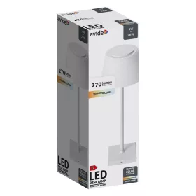 Asztali LED lámpa, USB, 4W, 4000K, AVIDE, fehér