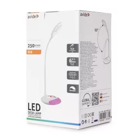 Asztali LED lámpa, RGB, 4W, 4000K, AVIDE, fehér