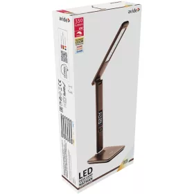   Asztali LED lámpa, Nathan, kijelzős, 6W, 5000K, AVIDE, barna