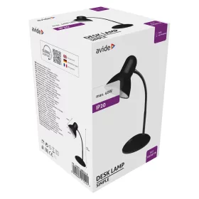 Asztali lámpa, Basic Simple, max. 40W, AVIDE, fekete