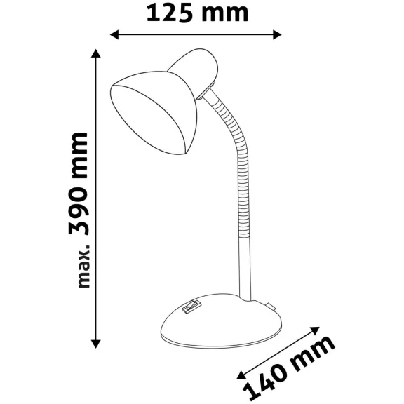 Asztali lámpa, Basic Simple, max. 40W, AVIDE, sárga Asztali lámpa, Basic Simple, max. 40W, AVIDE, sárga