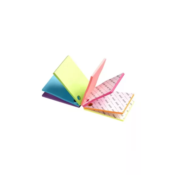 Jegyzettömb öntapadó, 101x76mm, 280lap, Stickn Magic Cube neon színek