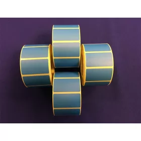   Etikett címke thermo, 25x45mm, tekercses, 1000 címke/tekercs kék