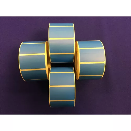Etikett címke thermo, 25x45mm, tekercses, 1000 címke/tekercs kék