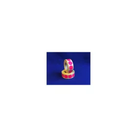   Etikett címke, 20mm, körcímke tekercses, 1000 címke/tekercs fluo pink