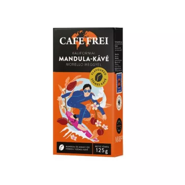   Kávé szemes, 125g, Cafe Frei Kaliforniai mandula morello meggyel