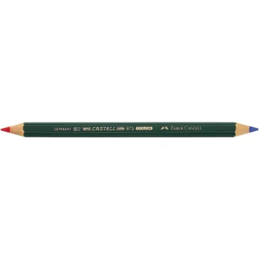 Postairón hatszögletű vastag 873 Faber-Castell piros-kék
