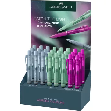   Golyóstoll POLY BALL View vegyes szín Faber-Castell 24 db/display