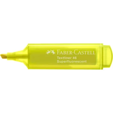   Szövegkiemelő 1-5mm vágott hegyű Faber-Castell 46 fluoreszkáló sárga 