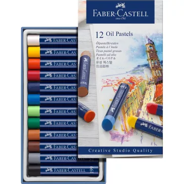   Olajpasztell kréta készlet hengeres test CREATIVE STUDIO Faber-Castell 12klf.szín