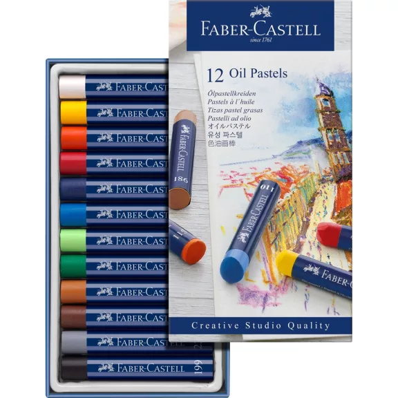 Olajpasztell kréta készlet hengeres test CREATIVE STUDIO Faber-Castell 12klf.szín Olajpasztell kréta készlet hengeres test CREATIVE STUDIO Faber-Castell 12klf.szín