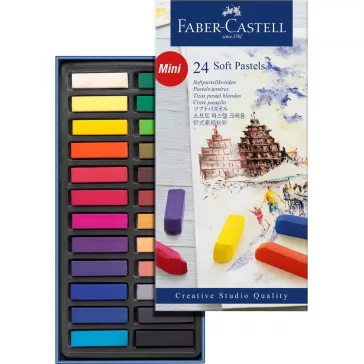   Porpasztell kréta készlet mini puha CREATIVE STUDIO Faber-Castell 24klf.szín