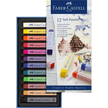   Porpasztell kréta készlet puha CREATIVE STUDIO Faber-Castell 12klf.szín