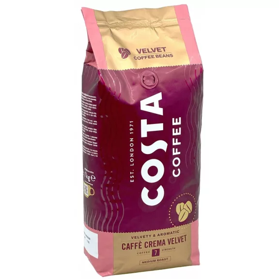 Kávé szemes, 1000g, Costa Coffee Caffé Crema Velvet Kávé szemes, 1000g, Costa Coffee Caffé Crema Velvet
