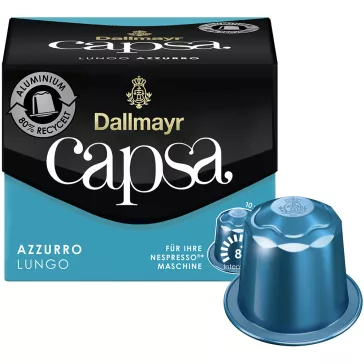   Kávékapszula Nespresso kompatibilis, Dallmayr Lungo Azzurro 10db kapszula