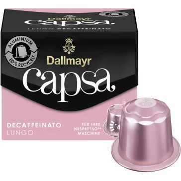   Kávékapszula Nespresso kompatibilis, Dallmayr Lungo Decaffeinato 10db kapszula