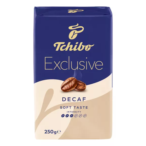 Kávé őrölt, 250g, Tchibo Exclusive Decaf Kávé őrölt, 250g, Tchibo Exclusive Decaf